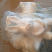 3 conigli polistirolo cm 24