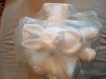 3 conigli polistirolo cm 24