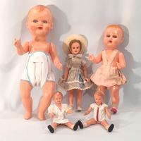 LOTTO 5 BAMBOLE GALLETTI CICOGNA e ect, celluloide