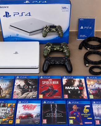 PS4 slim 500GB +2 Controller Originali + 10 giochi