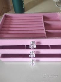 portagioie 3 cassetti rosa