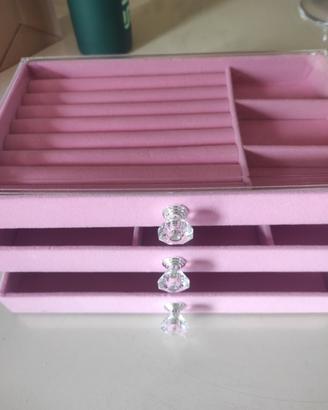 portagioie 3 cassetti rosa