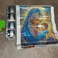 Kit Diamond Painting Madonna con Bambino 30x40cm