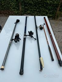 Borsone con attrezzatura da pesca