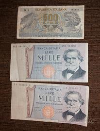 Banconote e monete vecchie lire