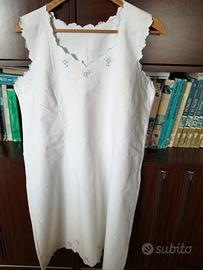 CAMICIA DA NOTTE SMANICATA