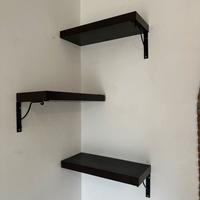 Mensole da parete stile Ikea marrone-nero 60x25x5