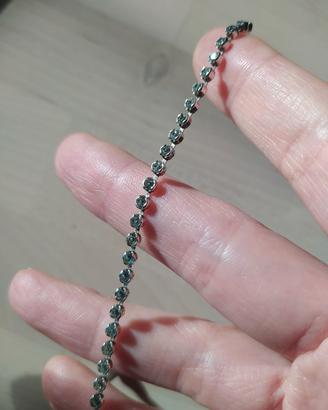 bracciale tennis donna - Swarovski e argento