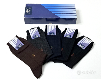 5 PAIA CALZE CORTE UOMO *REDE LE FANTASIE_LANA