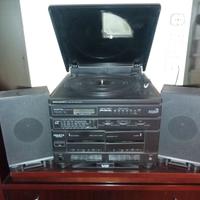 STEREO COMPATTO cassette,dischi,radio,2 casse