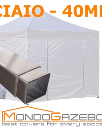 3x3 Gazebo Acciaio 4cm 4lati fiera mercati sport