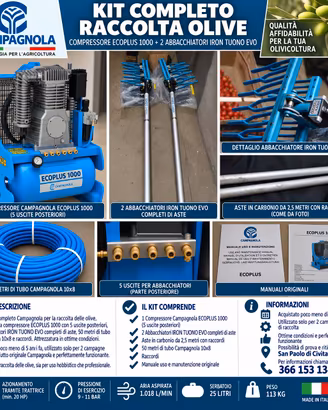 Raccolta olive Campagnola Compressore + aste