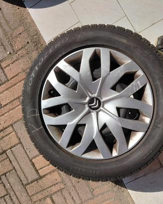 Set 4 cerchi originali Citroen con gomme invernal