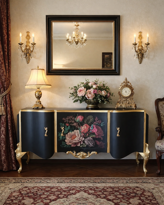 Elegante Madia credenza dipinta a mano