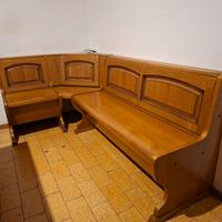 Cassapanca angolare in legno massello