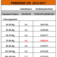 Molla mono + molla fork KTM Freeride 95-105kg