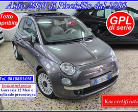 Fiat 500 1.2 GPL Tetto Apribile - Garanzia12Mesi