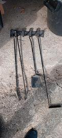Accessori per caminetto in ferro battuto 
