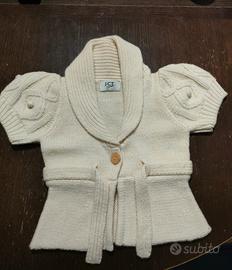 Cardigan bambina JCI 8-9 anni (80% lana d'agnello)
