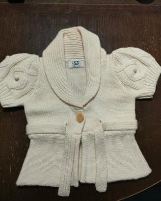 Cardigan bambina JCI 8-9 anni (80% lana d'agnello)