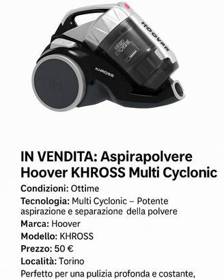 Aspirapolvere senza sacco HOOVER