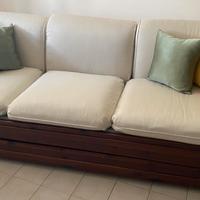 Divano letto in legno massello noce