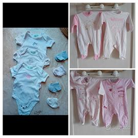 Set corredino nascita in cotone 0/3 mesi