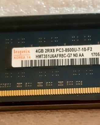 RAM DDR3 8gb(2x4) Hynix PC3-8500 1066Mhz -(RM03)