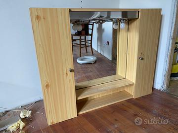 Mobiletto specchio bagno