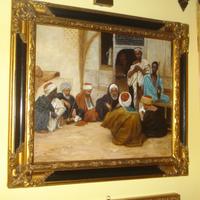 quadro stile orientalista micropittura dettagliata