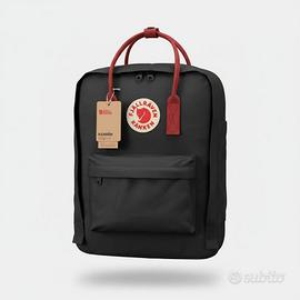 zaino Fjallraven Kanken Nero e Rosso/Bordeaux
