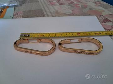 set 2 emporio armani moschettoni ganci per portach