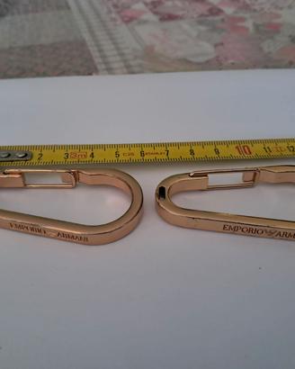 set 2 emporio armani moschettoni ganci per portach