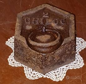RARO ANTICO PESO IN FERRO 2 CHILI MERCANTI ANNI 60