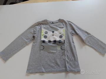 t-shirt manica lunga grigia Tuc Tuc 6 anni-h.116cm
