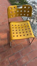 sedia vintage Omstak gialla