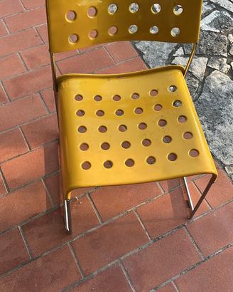 sedia vintage Omstak gialla