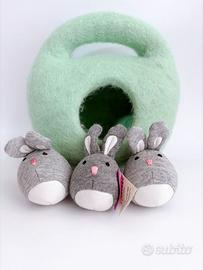 Coniglietti tana feltro Kaninchen Filzbau Lovevery