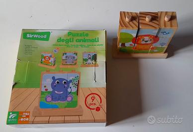 Puzzle degli animali in legno 4 composizioni diver