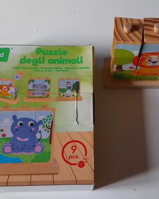 Puzzle degli animali in legno 4 composizioni diver