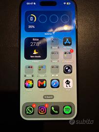 Iphone 15 Pro blu notte + Cover Rimowa blu