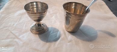 porta uovo in argento 800 