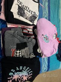 15 pezzi maglie,pantaloni ragazza 12 anni