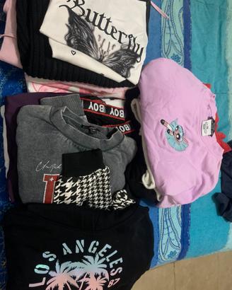 15 pezzi maglie,pantaloni ragazza 12 anni