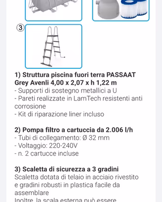 Piscina fuori terra NUOVA!!