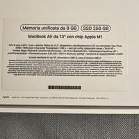 MacBook Air 13" M1 (2020) - Argento - NUOVO + Acce