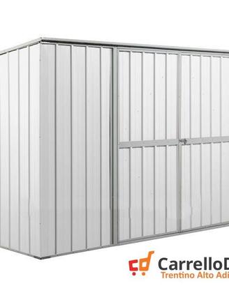 Casetta giardino in Acciaio 345x186cm 6mq bianco