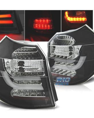 FANALI BMW E81 E87 04-07 NERO A LED BARRA