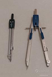 Set Di 2 Compassi Per Disegno Tecnico