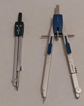 Set Di 2 Compassi Per Disegno Tecnico